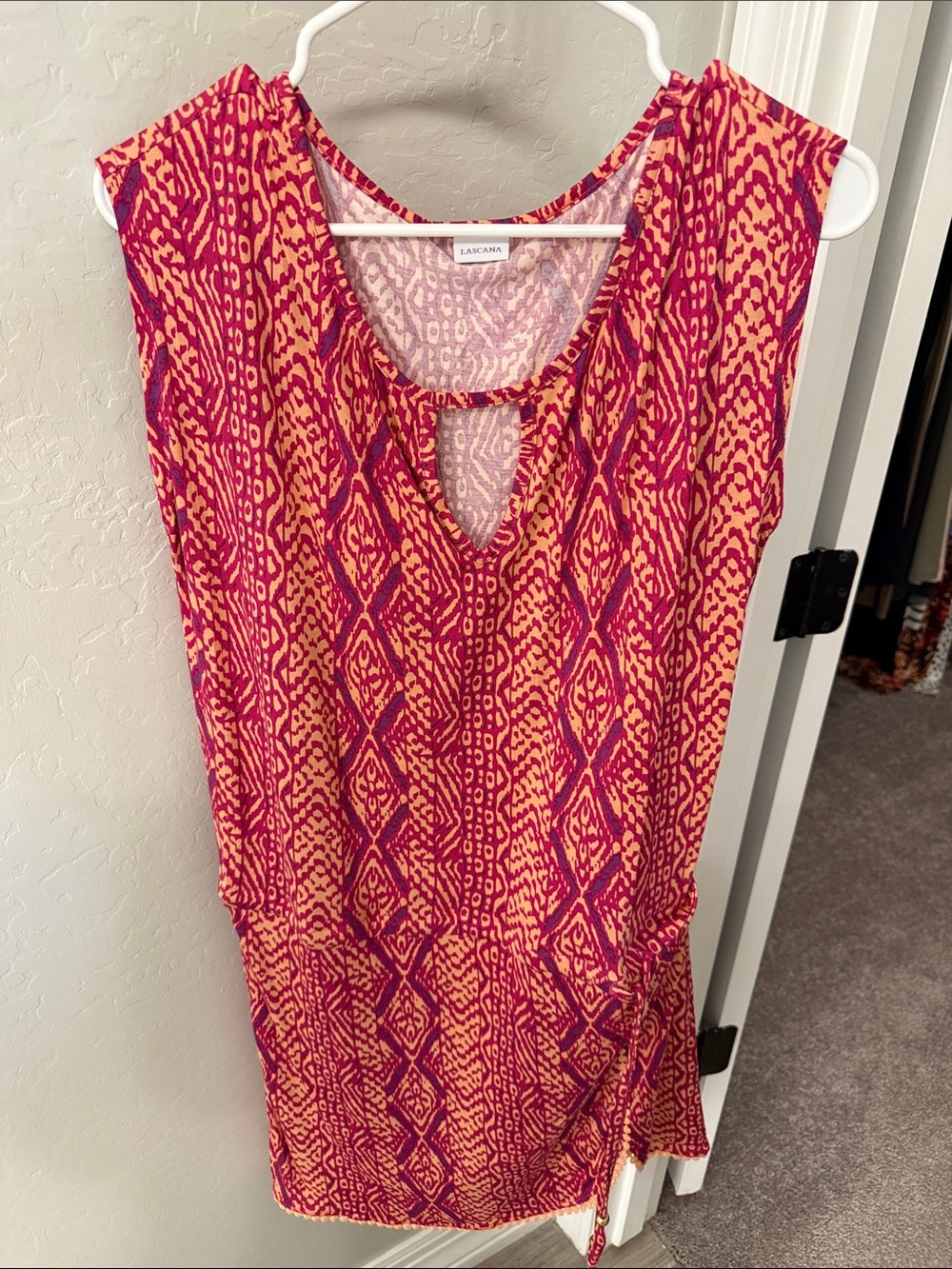 Lascana Pink & Orange Patterned Sleeveless Dress